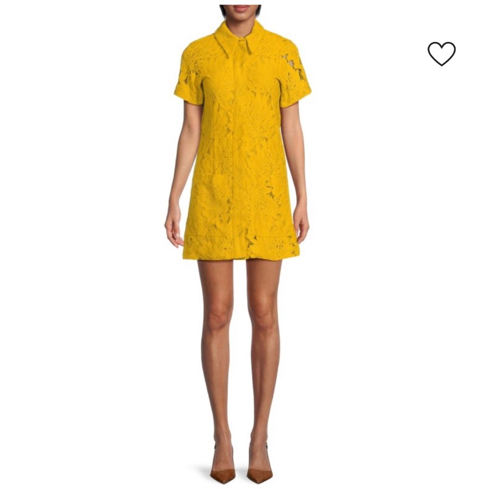 Ted Baker Yellow Lace Mini Dress